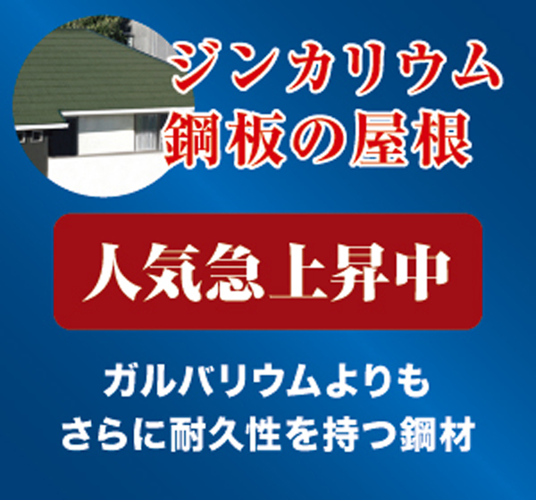 ジンカリウム鋼板の屋根 ジンカリウム鋼板の屋根
